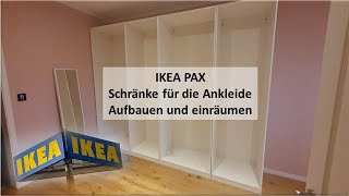 IKEA PAX Schränke aufbauen  Juhu keine Koffer mehr  Leider ist nicht alles da   Hausbau Blog [upl. by Matthaeus]