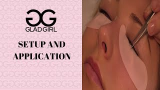 GladGirl Single Strand Eyelash Extension Setup and Application Tutorial [upl. by Obelia879]