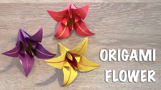 Origami Lily  How to Make Origami Lilies Out of Paper [upl. by Leifeste]