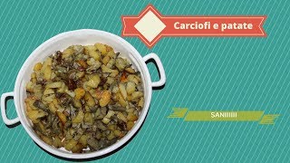 RICETTA  CARCIOFI e PATATE al FORNO  Veloci semplici e SANI [upl. by Yattirb140]