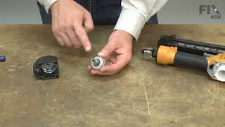 Bostitch Nail Gun Repair  How to Replace the Head Valve ORing [upl. by Aynotahs400]