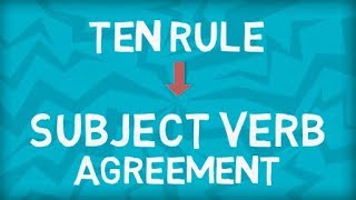 Subject Verb Agreement  Ten Important Rules  Part 3 [upl. by Cheria348]