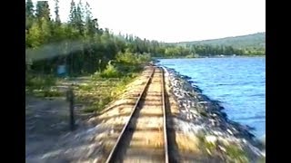 Sweden Inland Railway GÄLLIVARE  JOKKMOKK 1997 Train Drivers Cab View from Y1 1360 [upl. by Falcone]