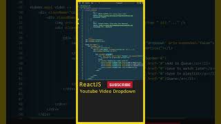 ReactJS Tutorial YouTube Videos Dropdown React JS ProjectReact JS Tutorial For Beginners shorts [upl. by Annuaerb]