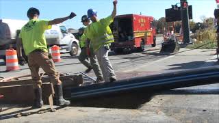 Eastham Water Main Installation 11415 [upl. by Latnahc]