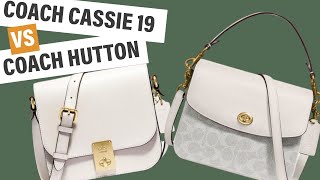 Coach Hutton Saddle Bag VS Coach Cassie 19 Comparison ASMR amp Extreme Closeups [upl. by Boland]