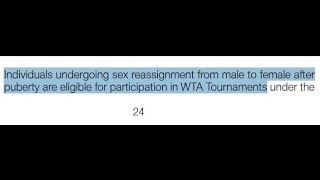 Transgender athletes confidentially compete in womens tennis Official Rulebook [upl. by Marylinda]