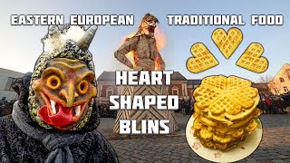 Heart Shaped Pancakes Blins and Waffles [upl. by Shaff]