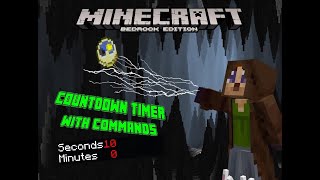 Minecraft Bedrock  Countdown Timer  Command Block Tutorial [upl. by Epoh672]