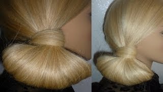 EINFACHE Frisur in 5 MINUTEN für mittellanges Haar zum selber machen EASY Hair Bun Updo Peinados [upl. by Llewxam]