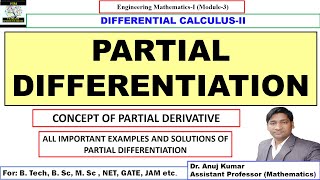 Partial Differentiation  Partial Differentiation Engineering Mathematics  Partial Derivatives Gate [upl. by Bryana]