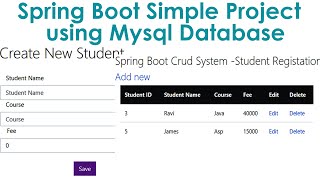 Spring Boot Simple Project step by step using Mysql Database [upl. by Alis]