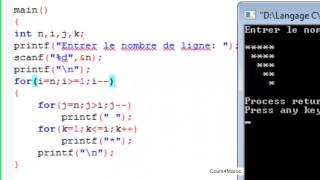 Langage C Série 4 Les triangles Exercice 5 [upl. by Dleifxam]