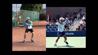 Stu and upcomer forehand comparison [upl. by Nimsaj]