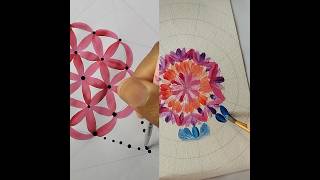 which mandala painting is better 😉😉😉 shorts [upl. by Yellac]