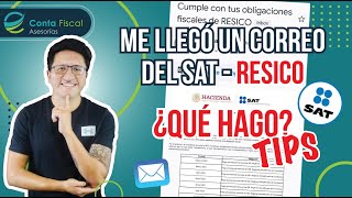 CURSO Me llego un CORREO del SAT  RESICO ¿Qué HAGO🔥TIPS🔥 [upl. by Oralee646]