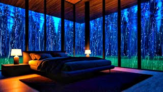 Rain Sleep ASMRTropical Storm Window with Rain amp Thunder Relaxation Meditation and Sleep Soundly [upl. by Tobe681]