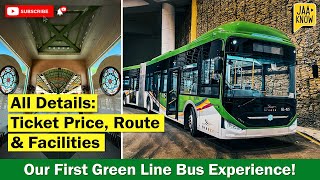 Green Line Bus BRT Karachi Tour Numaish to Surjani Public Transport Karachi Metro Bus Fare amp Route [upl. by Adirahs]