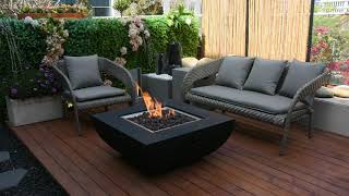 Dekorative Gas Feuerstelle  Itasy  Blickfang für Garten Terrasse oder Lounge [upl. by Leitnahs]