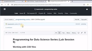 Lab  Working with CSV file type PL009 by Myanmar Data Science [upl. by Nylesoy]