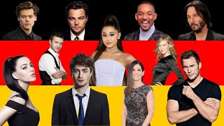 Celebrities Speak German Stars Sprechen Deutsch [upl. by Nnahaid]