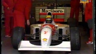 Senna first test of McLaren MP48 at Silverstone and Candid interview [upl. by Salvay170]