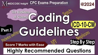 ICD10CM Guideline related questions HIV Sepsis Diabetes mellitus amp Neoplasms for CPC exam Part 3 [upl. by Hurff]