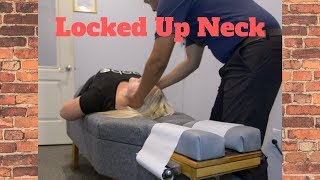 Chiropractic amp Y Strap Adjustment LOUD POP for a Locked Up Neck Chiropractor Omaha Kinetic Moran [upl. by Bartlett]