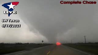 May 17 2021 LIVE Chase • Tornadoes amp Hail near Big Spring Texas J [upl. by Ahsinom]