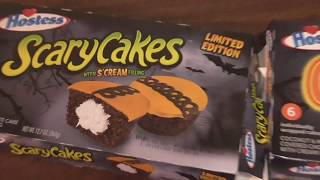 Halloween Treats From Hostess Glo Balls And Scary Cakes With Scream Filling [upl. by Gula274]