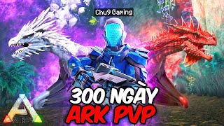 Tóm tắt 300 Ngày Sinh Tồn Siêu Khó Trong ARK Survival Evolved Chế Độ PVP [upl. by Oinotnanauj655]