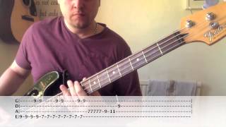 QOTSA If I Had A Tail  How to play on Bass  WITH TABS [upl. by Pansy]