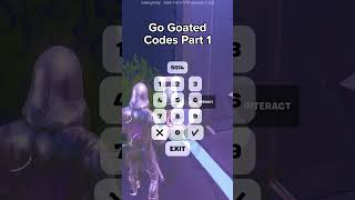 Go Goated Codes Part 1 🐐 [upl. by Aimehs540]