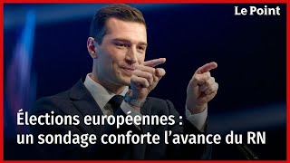 Élections européennes  un sondage conforte l’avance du RN [upl. by Nnylcaj]