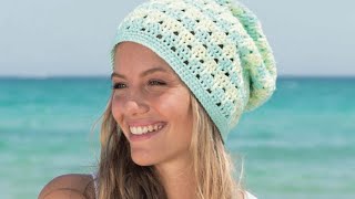 Easy Crochet Beach Slouchy Hat [upl. by Haela]