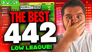 The BEST 442 FM24 Tactic For Low Leagues  Best FM24 Tactics [upl. by Sopher614]