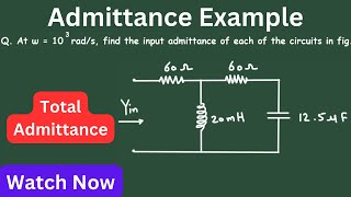 Impedance Combinations Admittance Example Solved Problem [upl. by Phene]