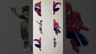 Spider Man vs Ben 10 ben10 spiderman art shortvideo [upl. by Erhart609]