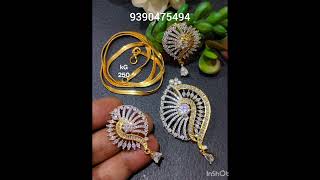 beautiful locket chain and earings one gram gold if u want buy this products contact me 9390475494 [upl. by Nawuj]