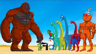 Evolution Of KONG GODZILLA DINOSAUR Of MONSTER RADIATION  REXY Returning From The Dead SECRETFUNNY [upl. by Ahsauqram622]