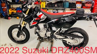 2022 Suzuki DRZ400SM First Look [upl. by Elram117]