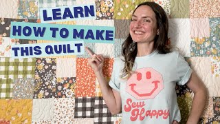 Corner Square Layer Cake Quilt Tutorial  Just One Layer Cake Quilt  In a Day [upl. by Menedez]