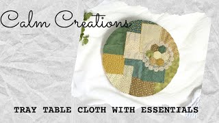 Tray Table Cloth with Essentials slowstitching slowstitch embroidery handmade [upl. by Aderfla]