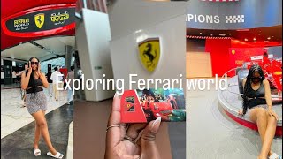 FERRARI WORLD ABU DHABI  WORLDS FASTEST ROLLER COASTER  TURBO TRACK  VLOGTOBER 7 [upl. by Wandis]