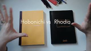 Batalha de cadernos Hobonichi vs Rhodia [upl. by Halil]