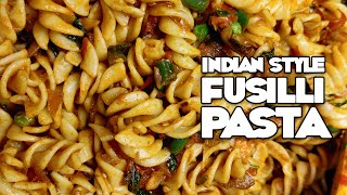 Indian Style Pasta Recipe  Fusilli Pasta  15 Mins to prepare  Veg Pasta [upl. by Yezdnil]