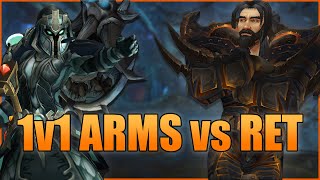 Arms Warrior vs Retribution Paladin 1v1 Duel  WoW BFA 83 Season 4 PvP [upl. by Aihsemat]