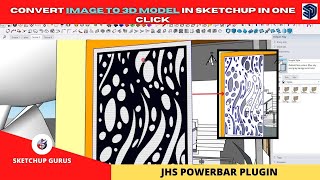 how to make IMAGE to 3D MODEL in SketchUp  SketchUp tutorial [upl. by Chloras]