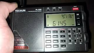 Tecsun pl 330 49 m 6145 MHz music 📻😊 [upl. by Amak425]