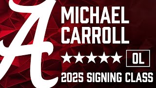 2025 5star Alabama OL signee Michael Carroll highlights from junior season at Central Bucks HS East [upl. by Eilram234]